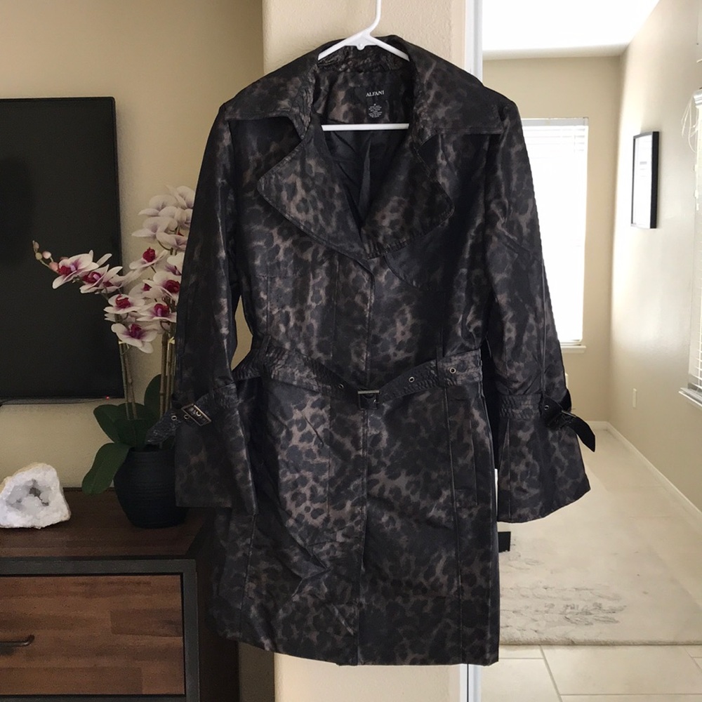 Leopard Print Raincoat with Bell Sleeve